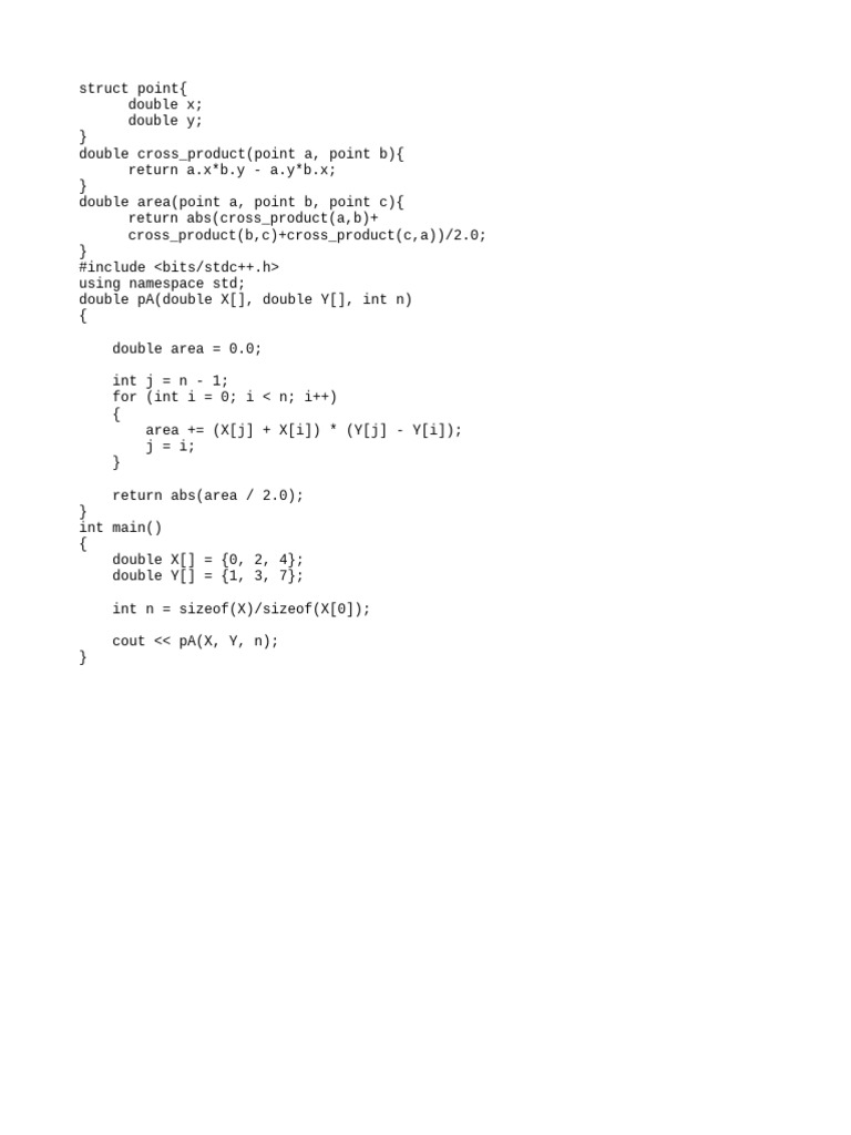 Calculate Polygon Area in C++ | PDF | Teaching Methods & Materials ...