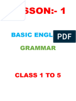 LESSON 1 Basic English Class 1 To 5