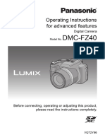 DMC-FZ40: Operating Instructions For Advanced Features