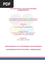 AN INDUSTRIAL TRAINING REPORT Final PDF