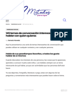 145 Temas de Conversación Interesantes para Hablar Con Quien Quieras