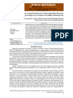 Implementation of Legal Protection For Victims Regarding Domestic Violence According To Law Number 23 of 2004 in Bandung City