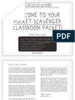 Welcome To Your Pocket Scavenger Classroom Packet!: Definition of SCAVENGE