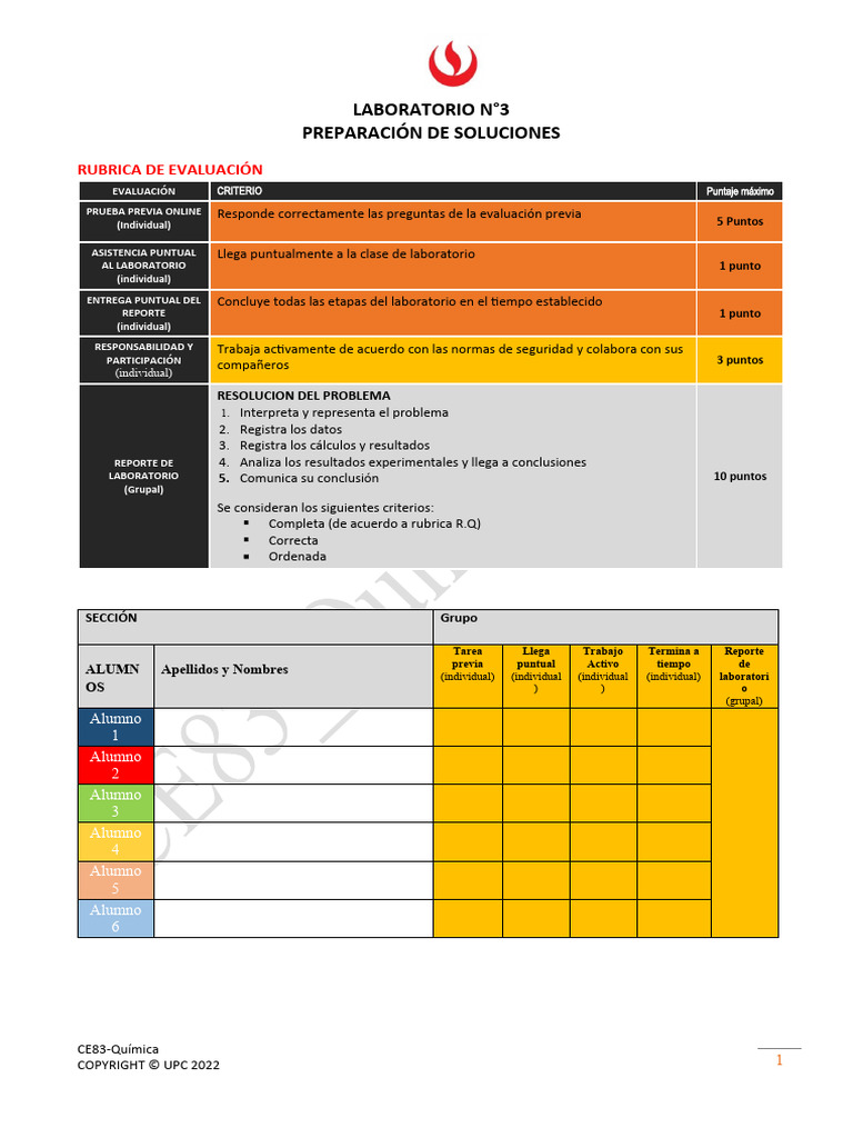CE83 Lab03 Soluciones Reporte PRESENCIAL | PDF | Concentración ...