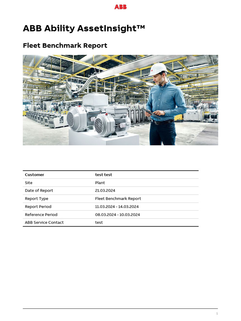 11 03 2024 To 14 03 2024 Abb Fleet-Benchmark-Report Test Plant | PDF ...
