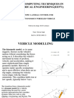 Soft Computing Techniques in Electrical Engineering (Ee571) : Topic-Lateral Control For Autonomous Wheeled Vehicle