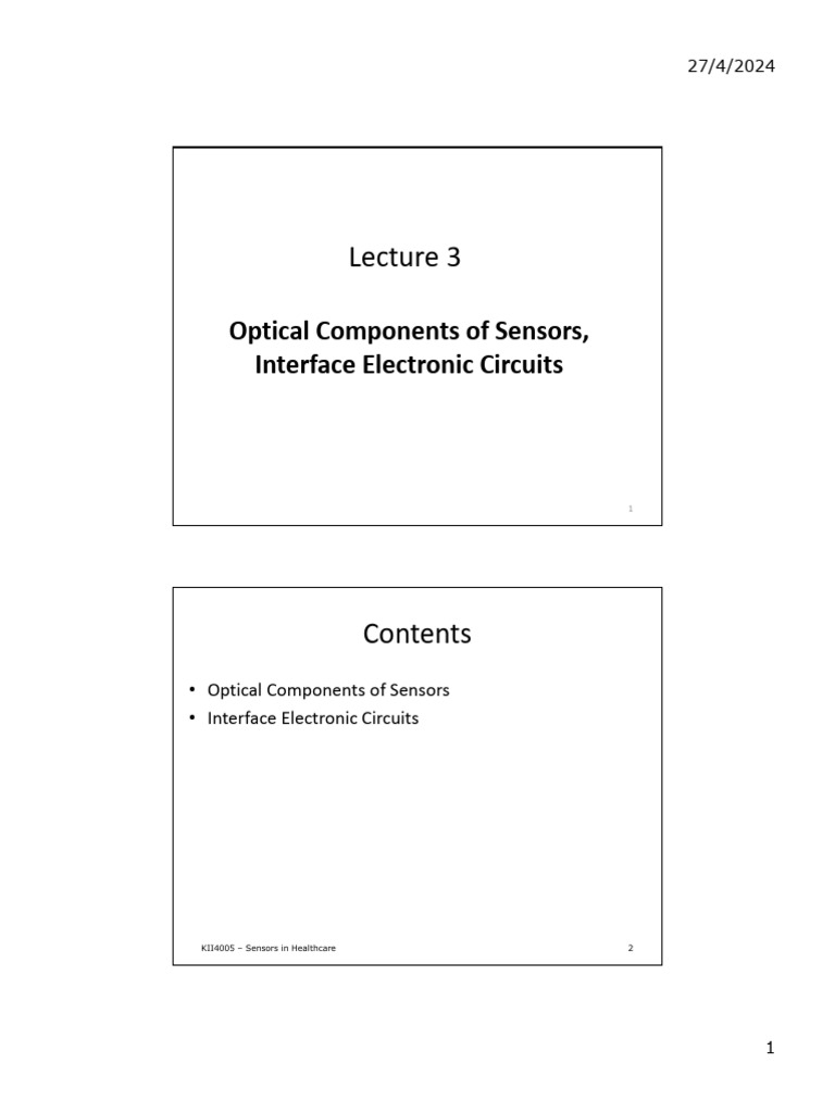 Optical Sensors and Interface Circuits | PDF | Analog To Digital ...