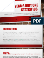 Year 6 Unit One Statistics Assessment