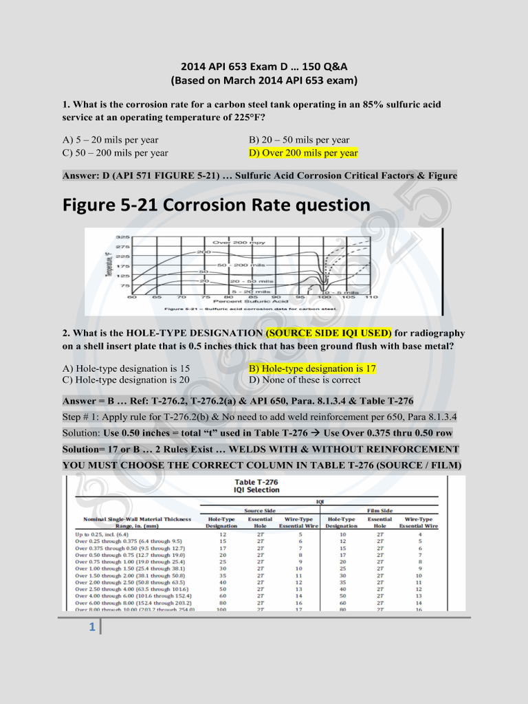 Api 653 exam 2014 pdf
