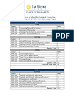 MFT LPCC Course Schedule