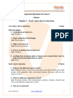 CBSE Class 6 Science Chapter 1 Food_ Where Does It Come From_ Important Questions 2024-25