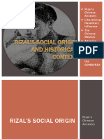 Rizals Social Origin and Historical Context
