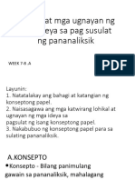 Lohikal at Mga Ugnayan NG Mga Ideya Sa Pag Susulat NG Pananaliksik