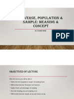 Universe Population Sample