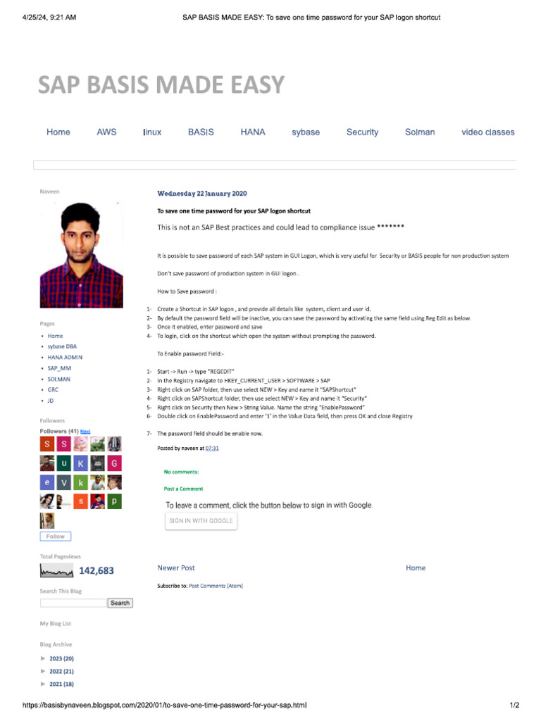 SAP LOGIN DISABLE PASSWORD LOGON intelligence overview