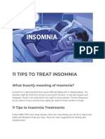 11 Tips To Treat Insomnia