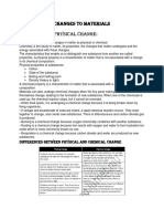 Physical and Chemical Changes