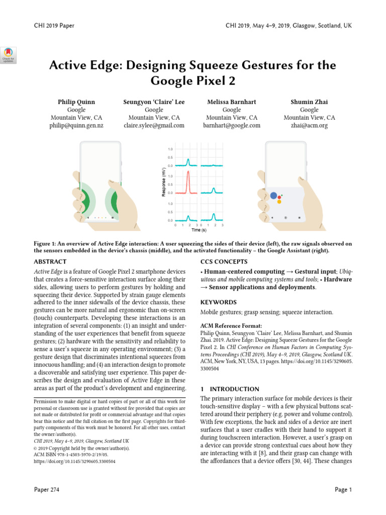 google pixel PDF Touchscreen Interaction