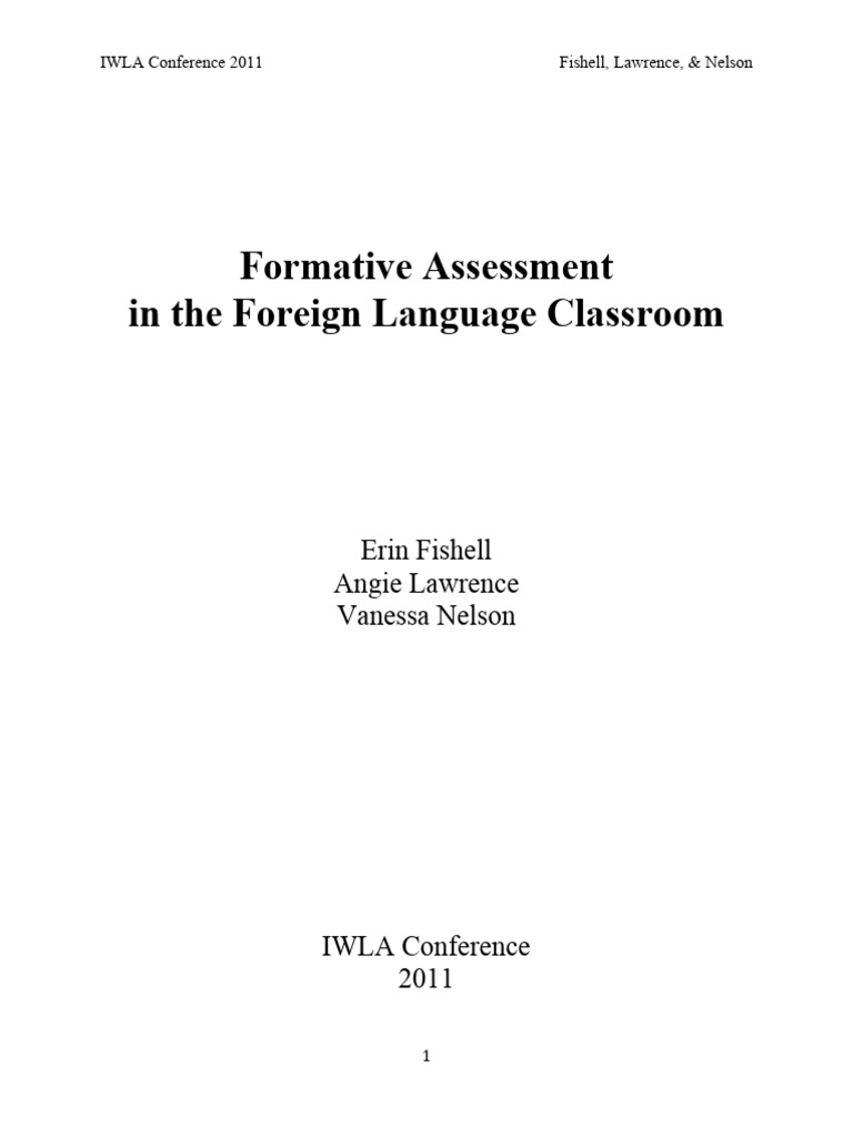 Formative Assessment | PDF | Educational Assessment | Grammatical ...
