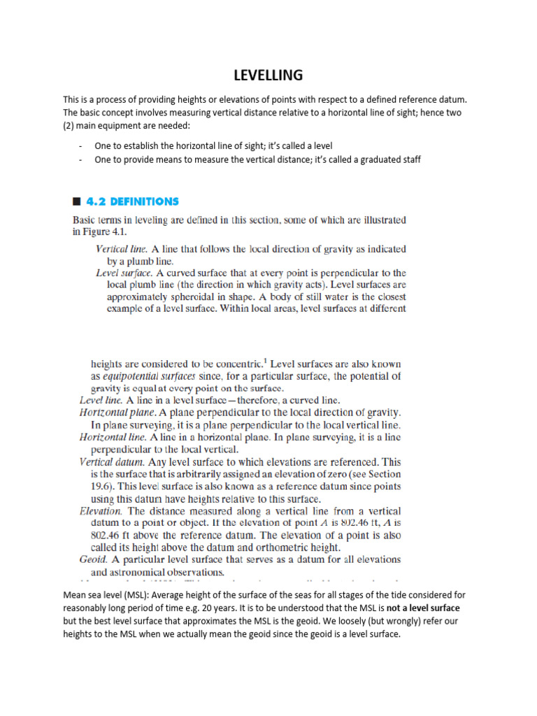 Leveling Download Free Pdf Sea Level Optics