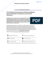 The Potential of Generative Artificial Intelligence Across Disciplines Perspectives and Future Directions