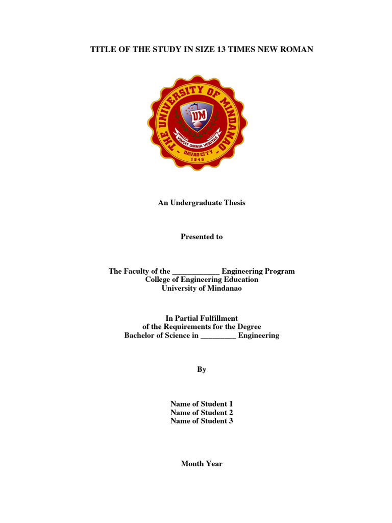 CEE Final Manuscript Guide (For Binding) | PDF | Thesis | International ...