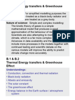 B.1 & B.2 Thermal Energy Transfers and Greenhouse Effect