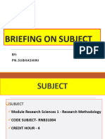 Briefing On Subject Obe Research
