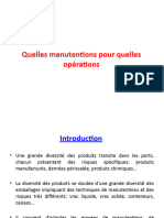 Quelles Manutentions Pour Quelles Opérations