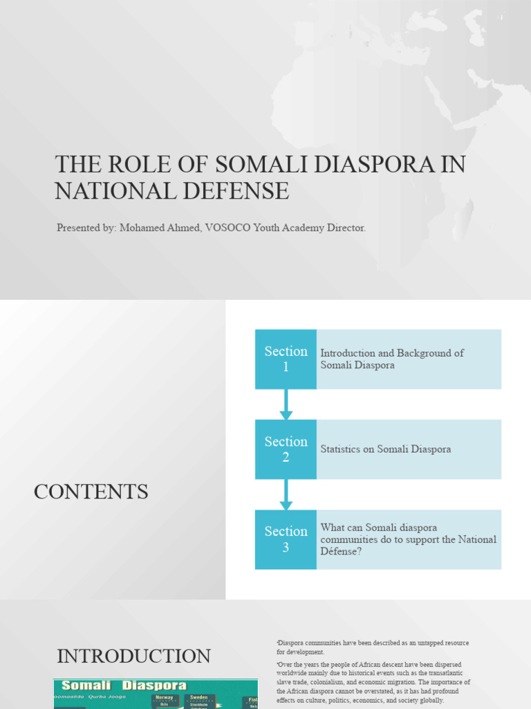 The Role of Somali Diaspora in National Defense | PDF | Refugee | Somalia