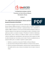 Avaliação 3 de - Recrutamento e Selecção