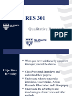 Qualitative Research (RES301) 2