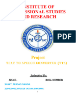 Institute of Professional Studies and Research: Project