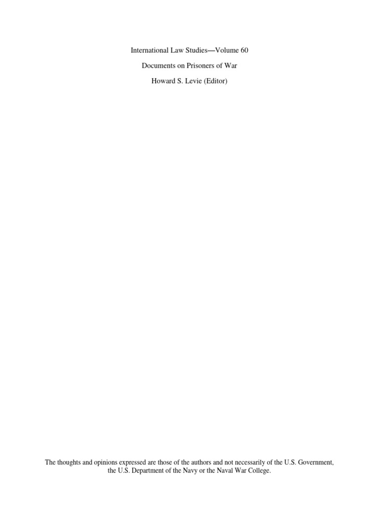 1929 Geneva Convention Relative to the Treatment of Prisoners Of PDF