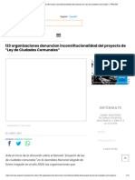 123 Organizaciones Denuncian Inconstitucionalidad Del Proyecto de - Ley de Ciudades Comunales - PROVEA