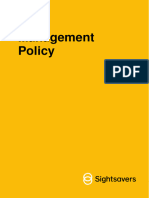 Sightsavers Risk Management Policy April 2018