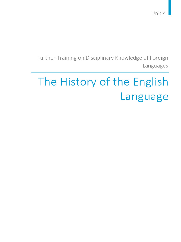 History and Evolution of English Language | PDF | English Language ...