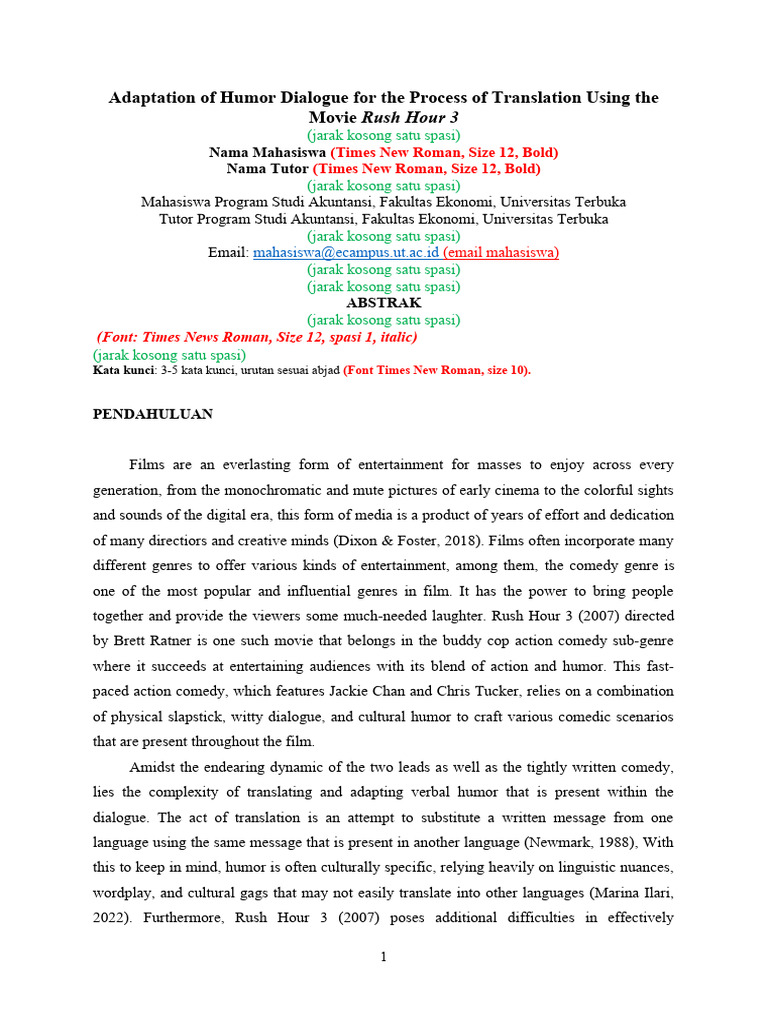 Humor Translation in Rush Hour 3 | PDF | Translations | Humour