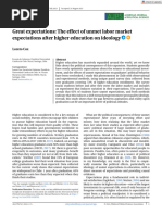 American J Political Sci - 2024 - Cox - Great Expectations The Effect of Unmet Labor Market Expectations After Higher