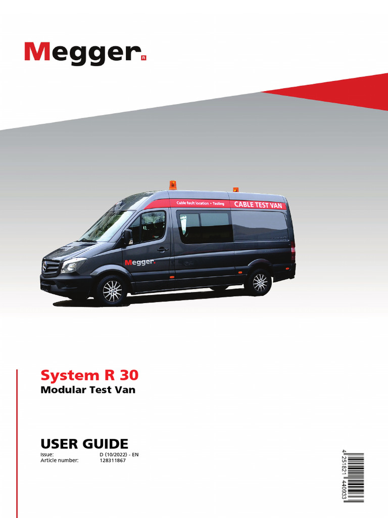 Megger R30 Test Van User Guide | PDF | High Voltage | Safety