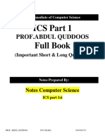 ICS Part - 1 Full Book Short+Long Questions