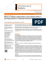 Efficacy of Multigrain Supplementation in Type 2 Diabetes Mellitus - A Pilot Study Protocol For A Randomized Intervention Trial