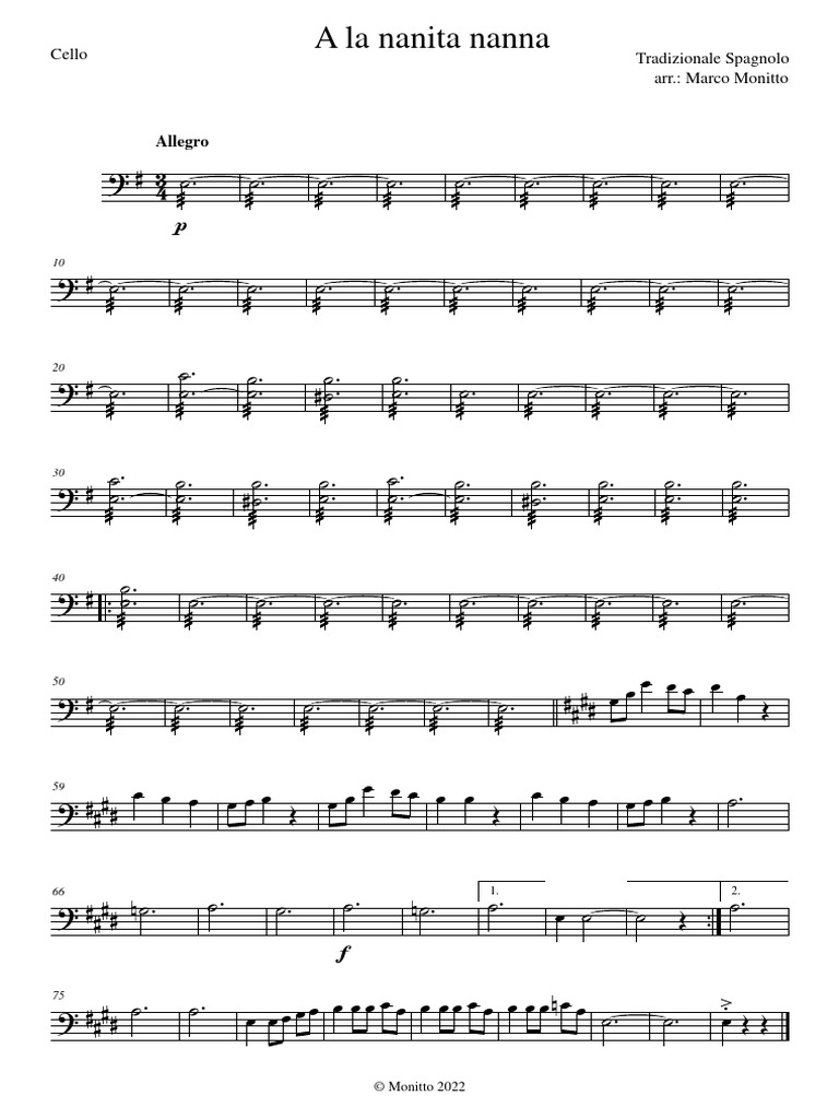 Partitura - Cello | PDF