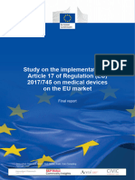 Study On The Implementation of Article 17 of Regulation (EU) 2017/745 On Medical Devices On The EU Market