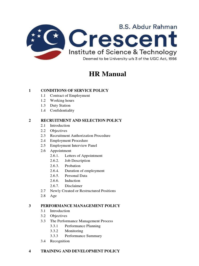 Comprehensive HR Manual Overview | PDF | Recruitment | Employment
