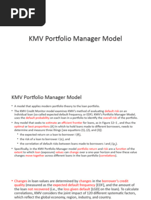 11.Lec_11KMV Portfolio Manager Model