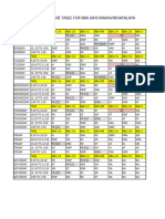 Time Table Bba Even Sem