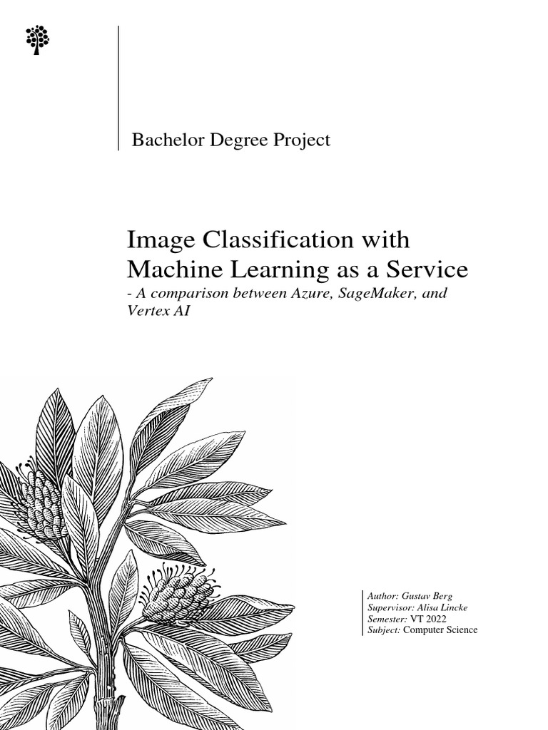 Image classification with machine learning as a service pdf machine