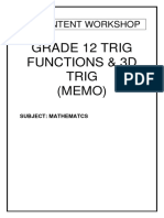 Trig Functions & 3D Trig Memo