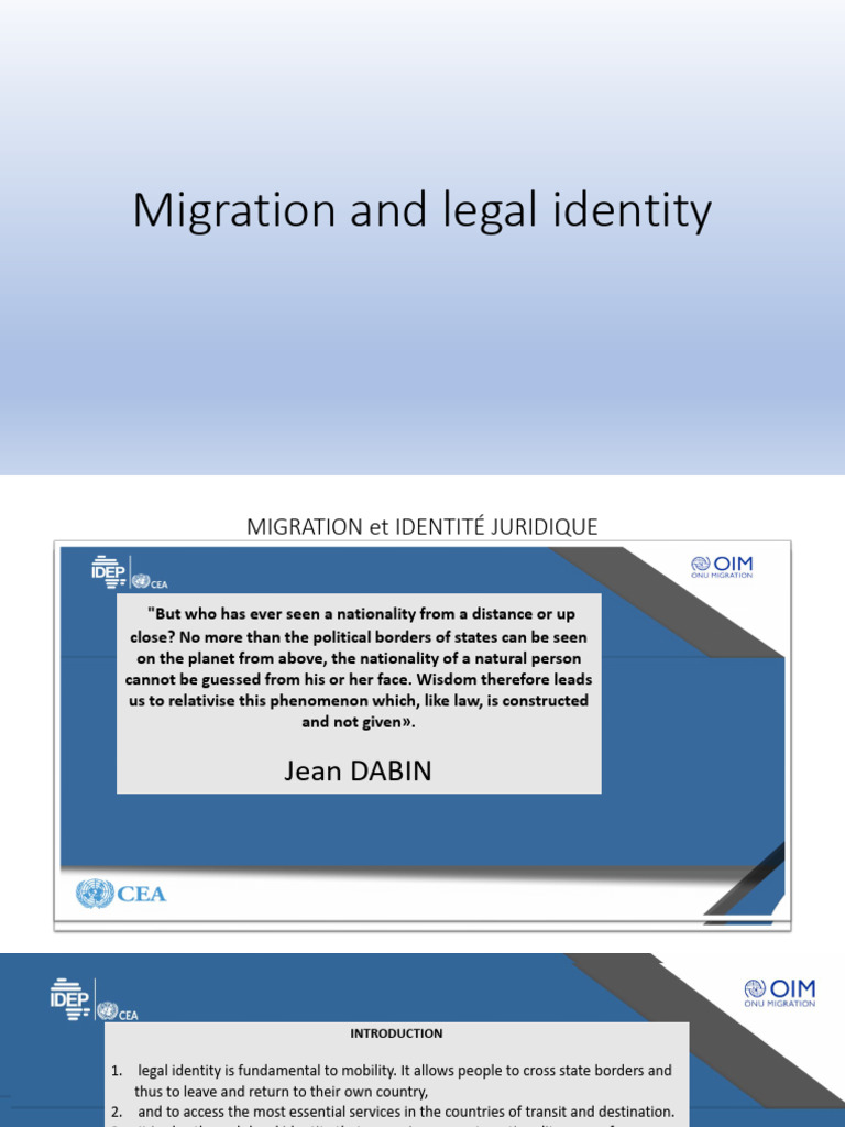 Legal Identity and Migration in Africa | PDF | Nationality | Human ...